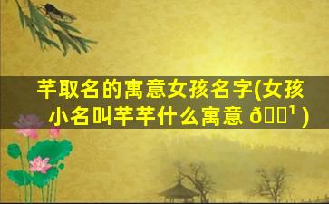 芊取名的寓意女孩名字(女孩小名叫芊芊什么寓意 🌹 )